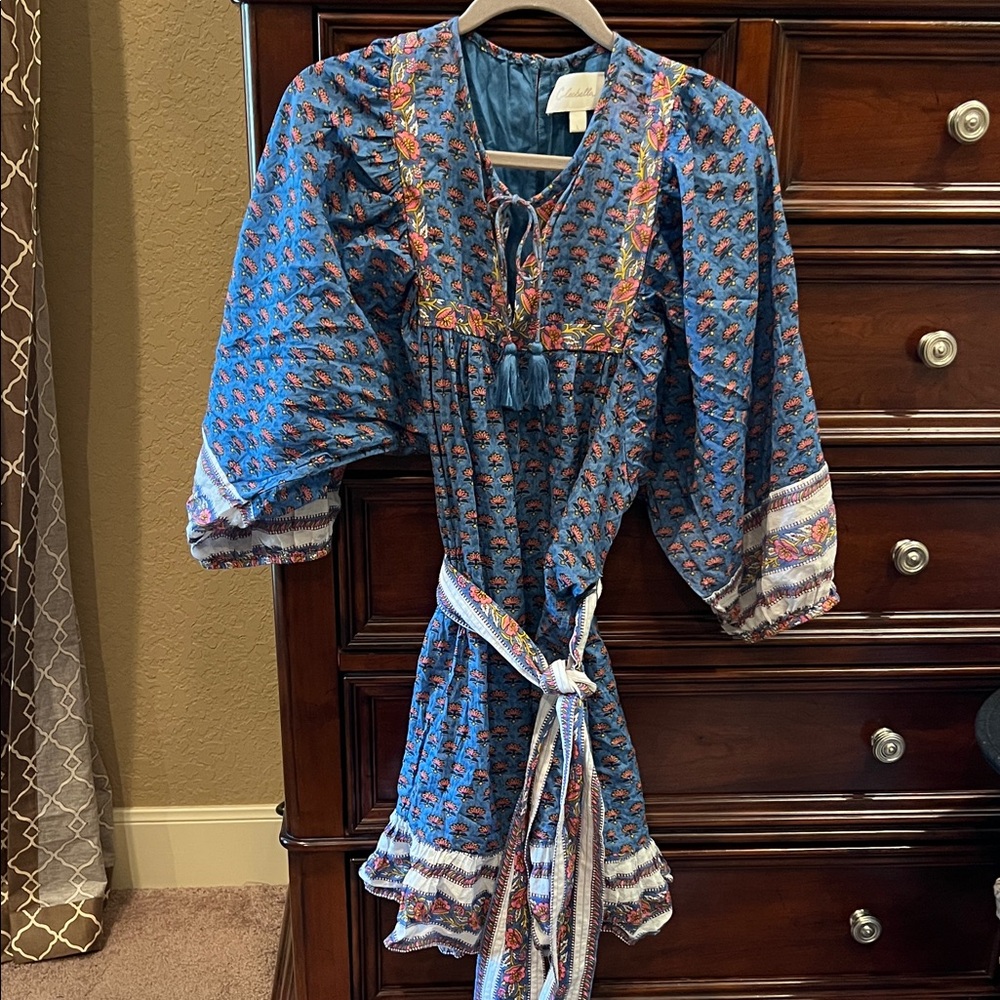 Cleobella Floral Blue Dress